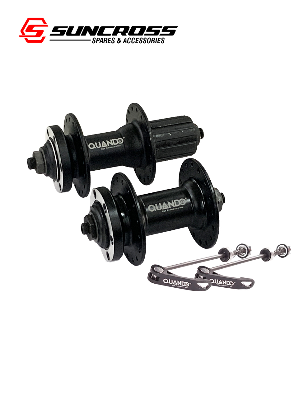 front and rear alloy quando hubs bicycle